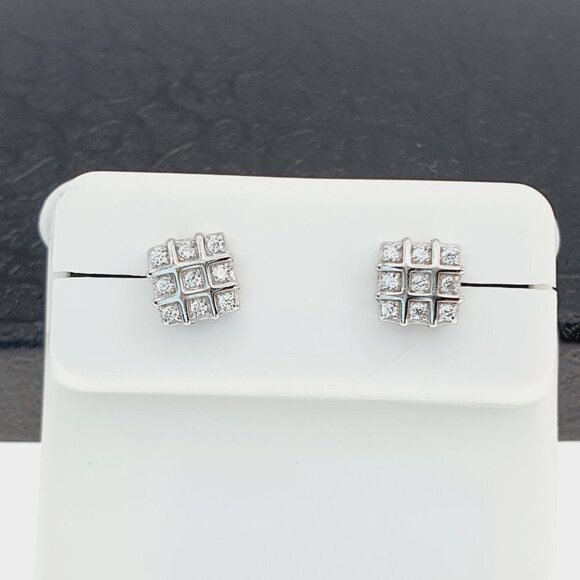 "925 sterling silver luxury CZ earrings for women/girls, Best for  RJUS2210 - Picture 3 of 7